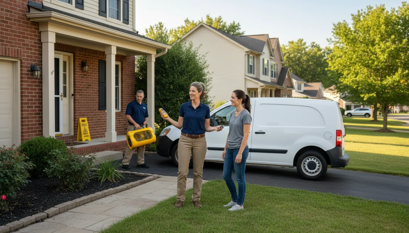 Residential water damage restoration in Sheridan, IL